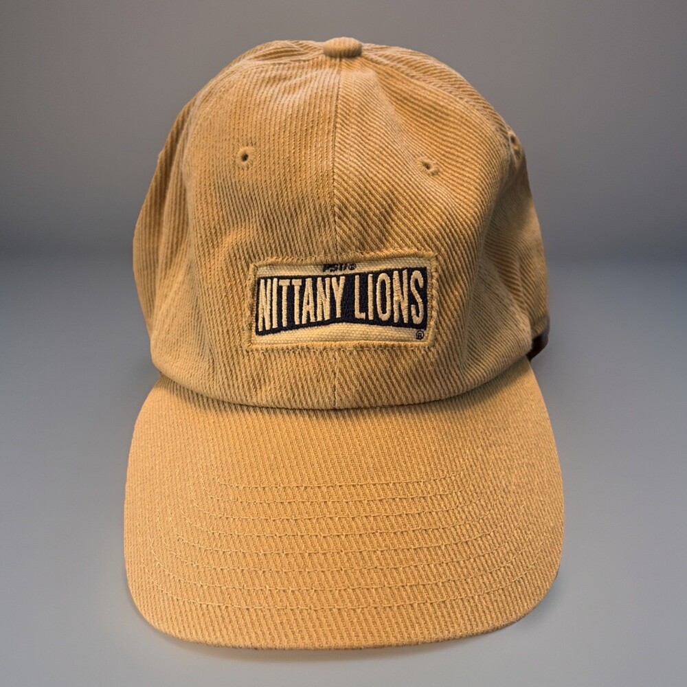 Vintage Sports Specialties Penn State Nittany Lions Corduroy Hat Khaki Strapback